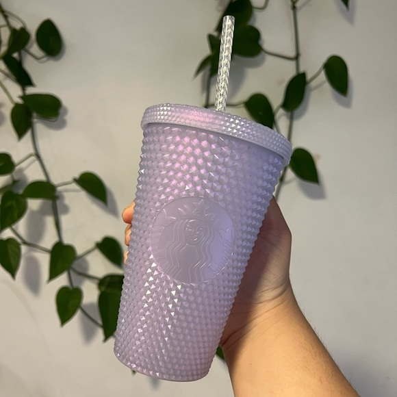 Starbucks Other - Starbucks Grande Cold Cup Tumbler in light purple iridescent studded BNWT